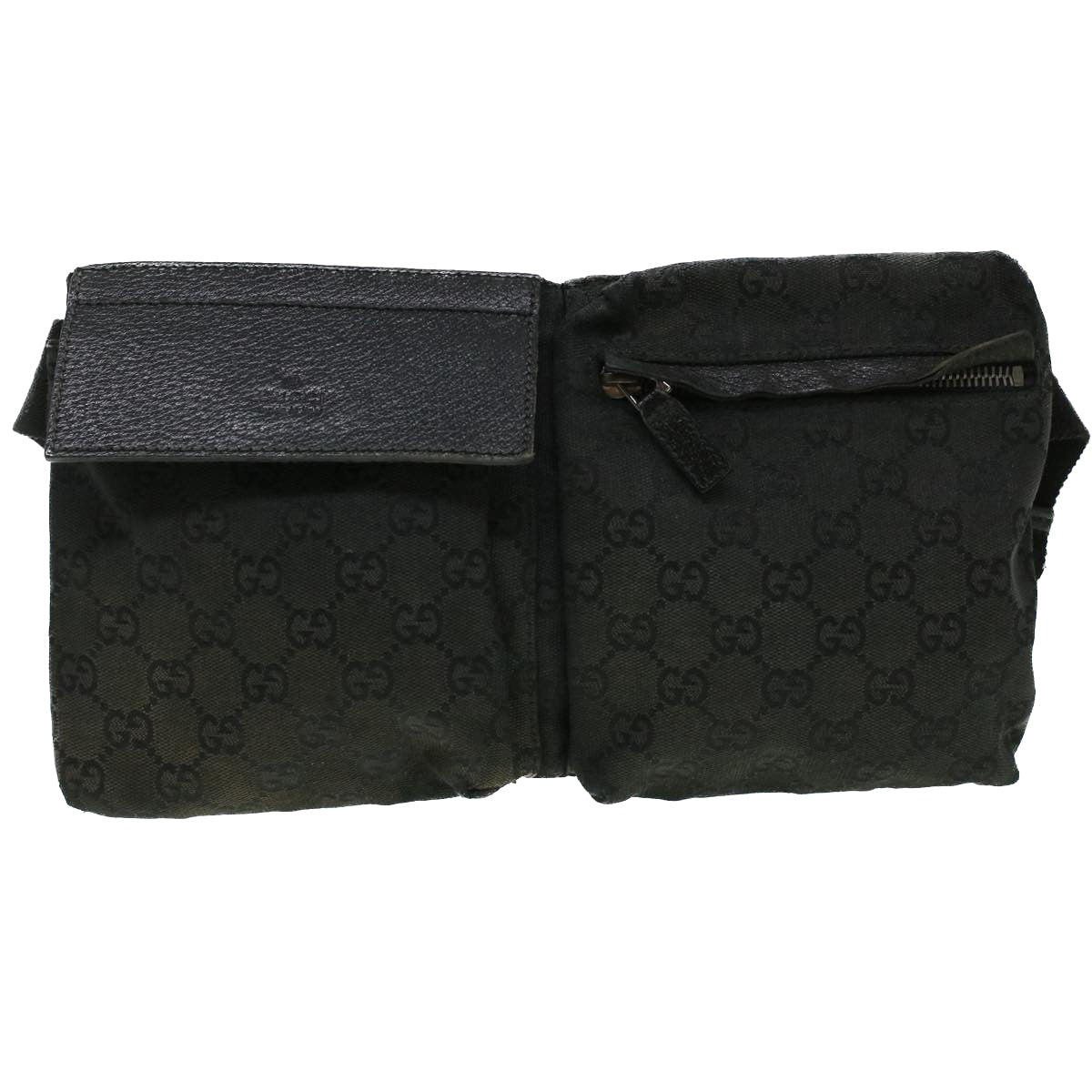 GUCCI GG Canvas Waist Bag Black 28566 36224