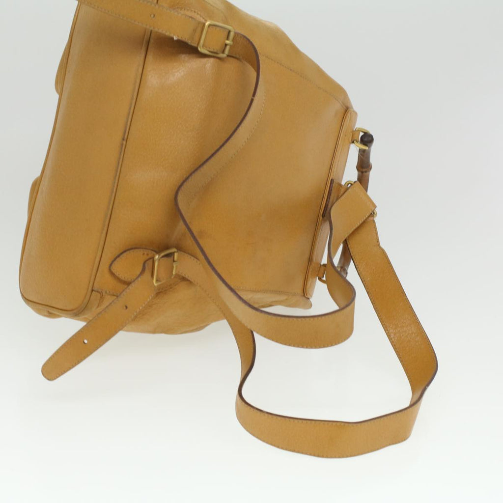 GUCCI Bamboo Backpack Leather Yellow 003.2058.0016 36249