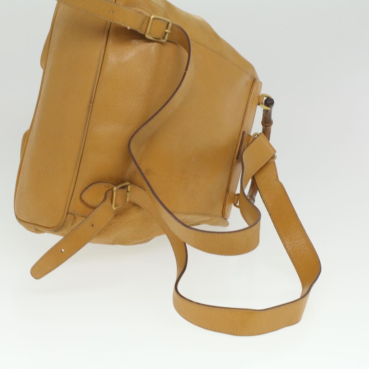 GUCCI Bamboo Backpack Leather Yellow 003.2058.0016 36249