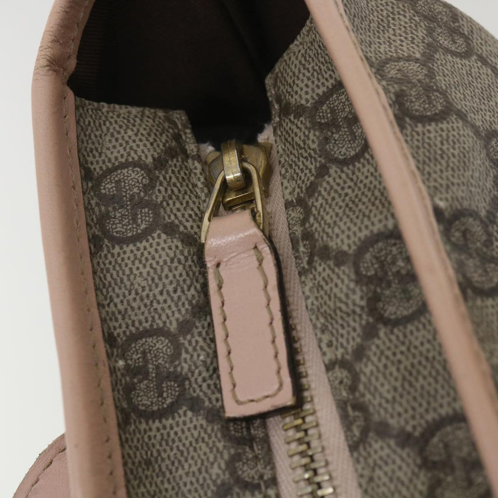GUCCI GG Canvas Tote Bag PVC Leather Beige Pink 181086 36252