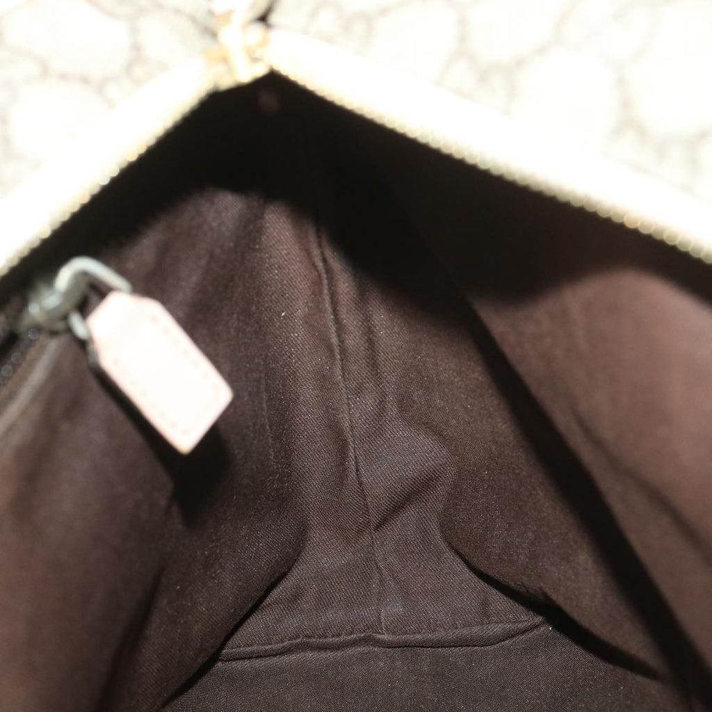 GUCCI GG Canvas Tote Bag PVC Leather Beige Pink 181086 36252