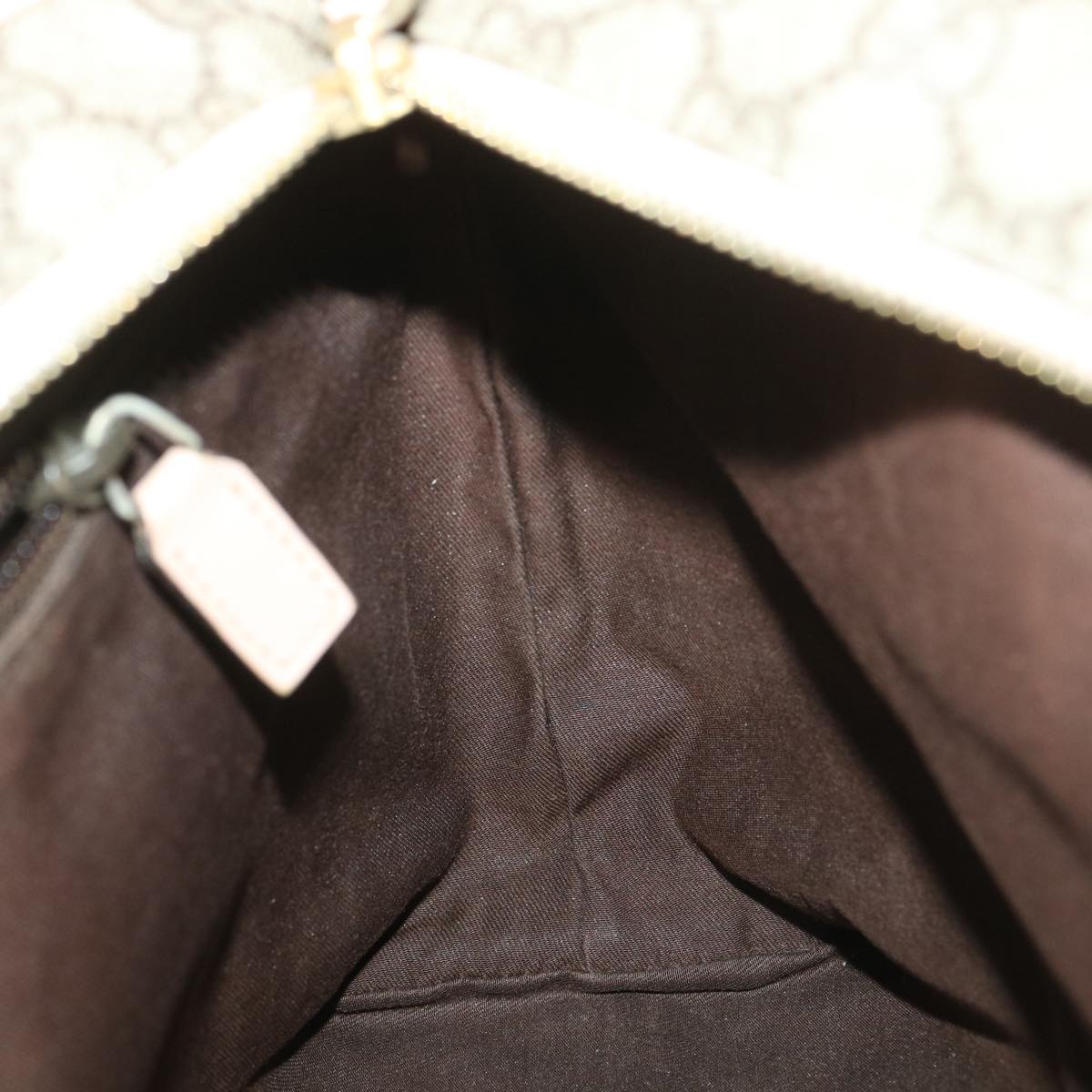 GUCCI GG Canvas Tote Bag PVC Leather Beige Pink 181086 36252