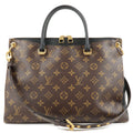 Louis Vuitton Monogram Pallas 2Way Hand Bag Noir M42756