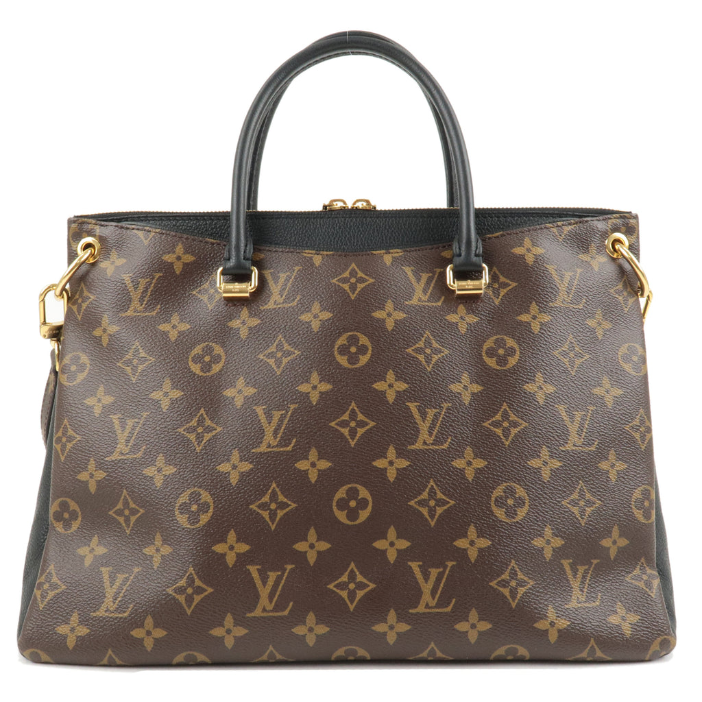 Louis Vuitton Monogram Pallas 2Way Hand Bag Noir M42756