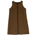 FENDI Zucca Canvas one piece Shirt Brown Black 36347