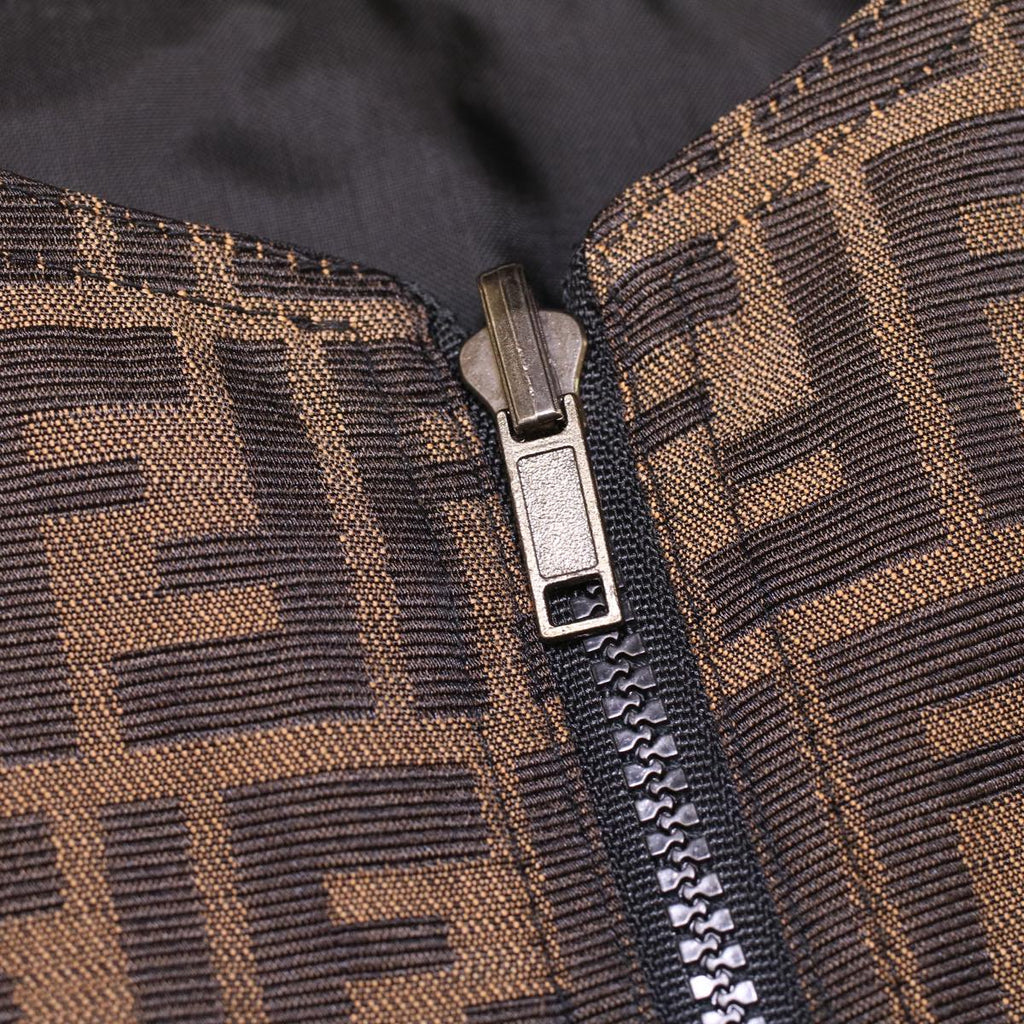 FENDI Zucca Canvas one piece Shirt Brown Black 36347