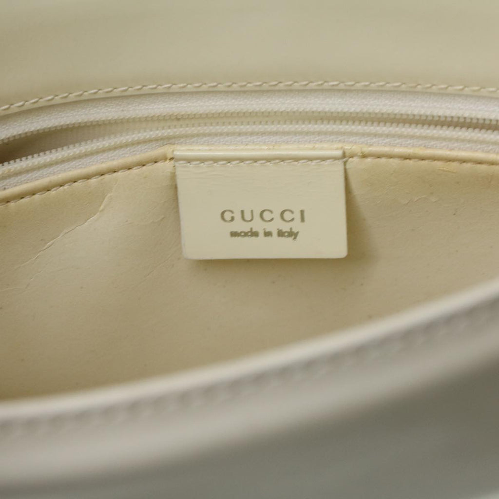 GUCCI Shoulder Bag Enamel White 36383