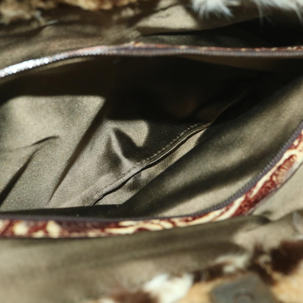 FENDI Pattern Tote Bag fur Brown 36778BH005010 36403