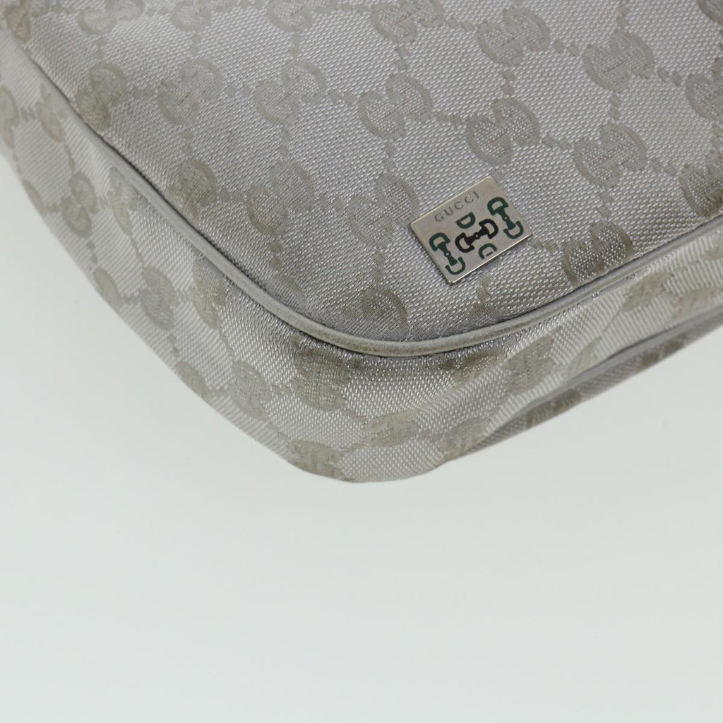 GUCCI GG Canvas Hand Bag Silver 2683757 36427