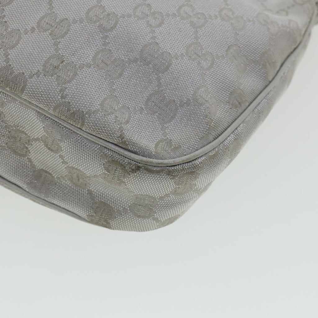 GUCCI GG Canvas Hand Bag Silver 2683757 36427
