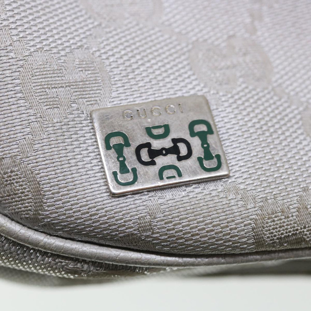 GUCCI GG Canvas Hand Bag Silver 2683757 36427