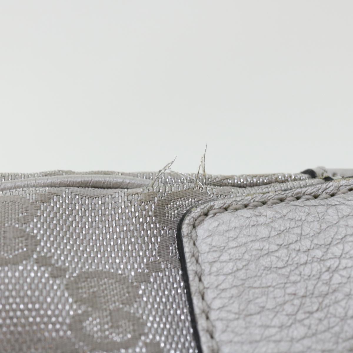 GUCCI GG Canvas Hand Bag Silver 2683757 36427