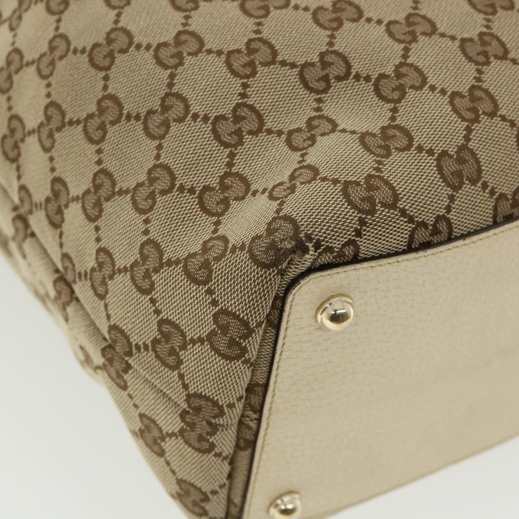 GUCCI GG Canvas Hand Bag Beige Brown 120836 36429