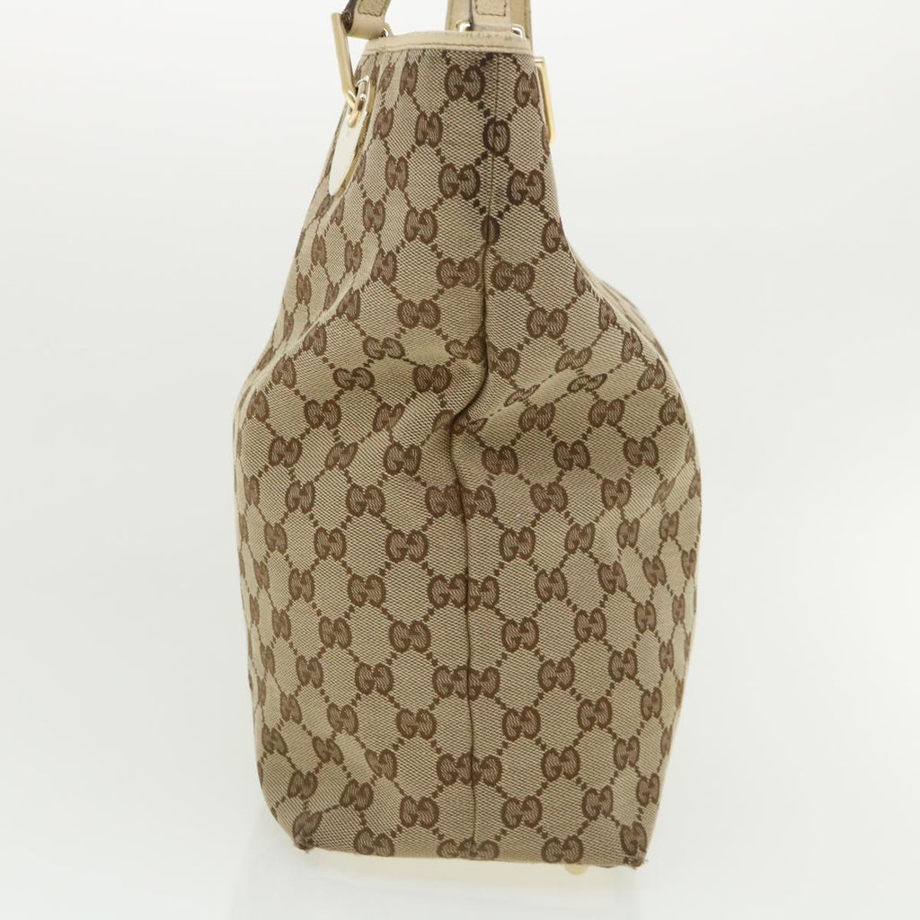 GUCCI GG Canvas Hand Bag Beige Brown 120836 36429