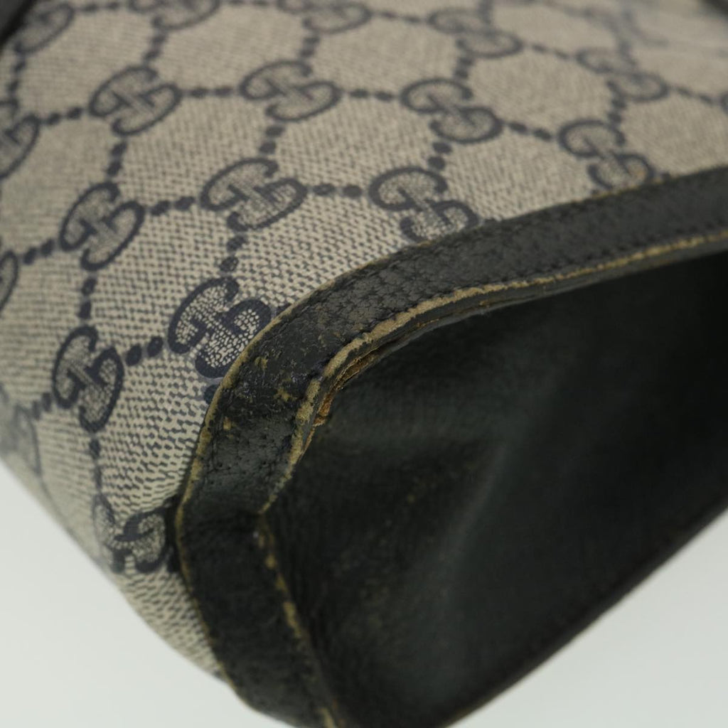 GUCCI Sherry Line GG Canvas Clutch Bag PVC Leather Navy Red 89 36432