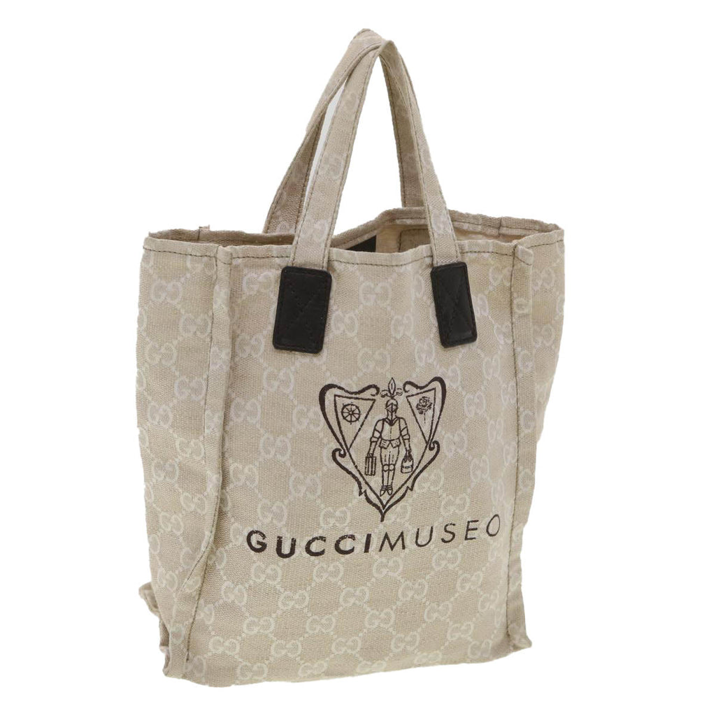 GUCCI GG Canvas Hand Bag Beige 283414 36445