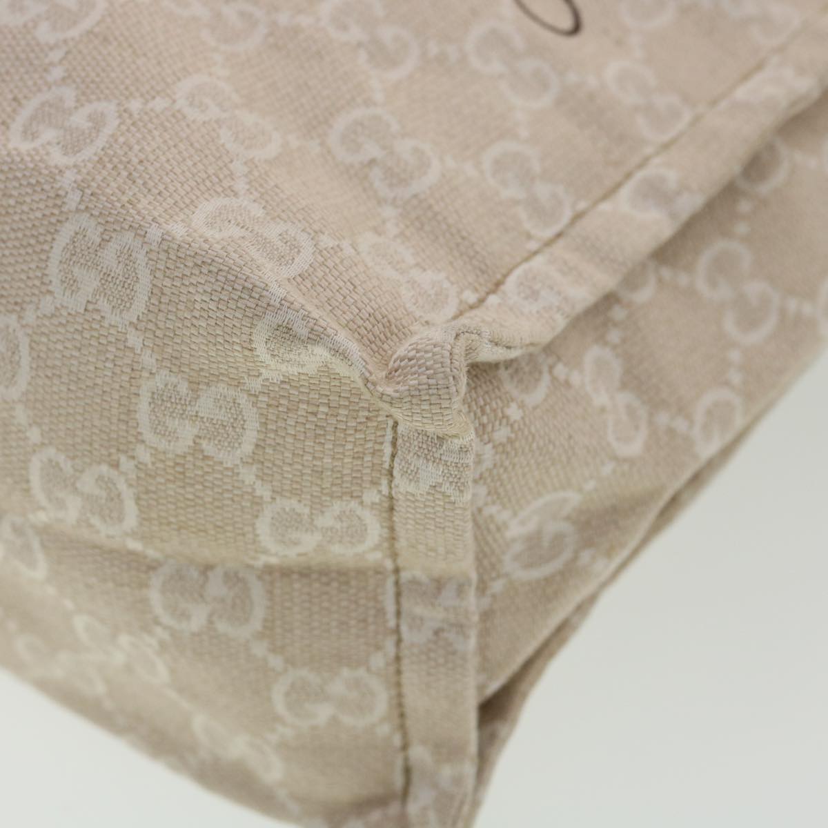 GUCCI GG Canvas Hand Bag Beige 283414 36445