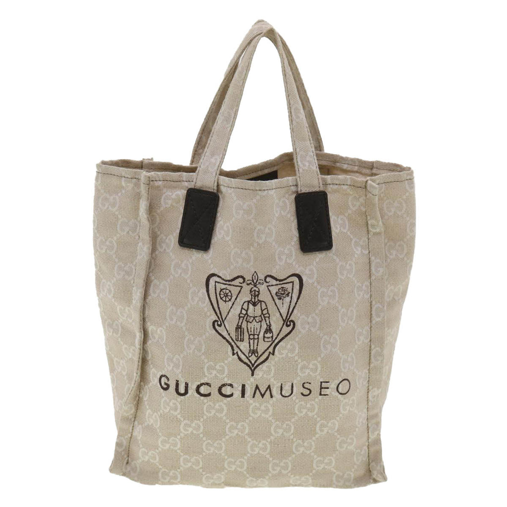 GUCCI GG Canvas Hand Bag Beige 283414 36445