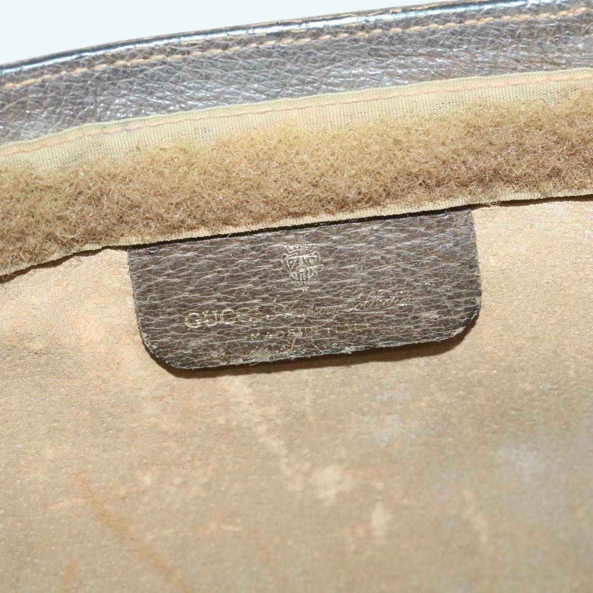 GUCCI GG Canvas Web Sherry Line Clutch Bag Beige Red Green 8901002 36490