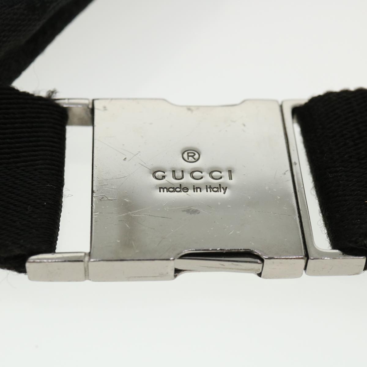 GUCCI GG Canvas Waist Bag Black 28566 36493
