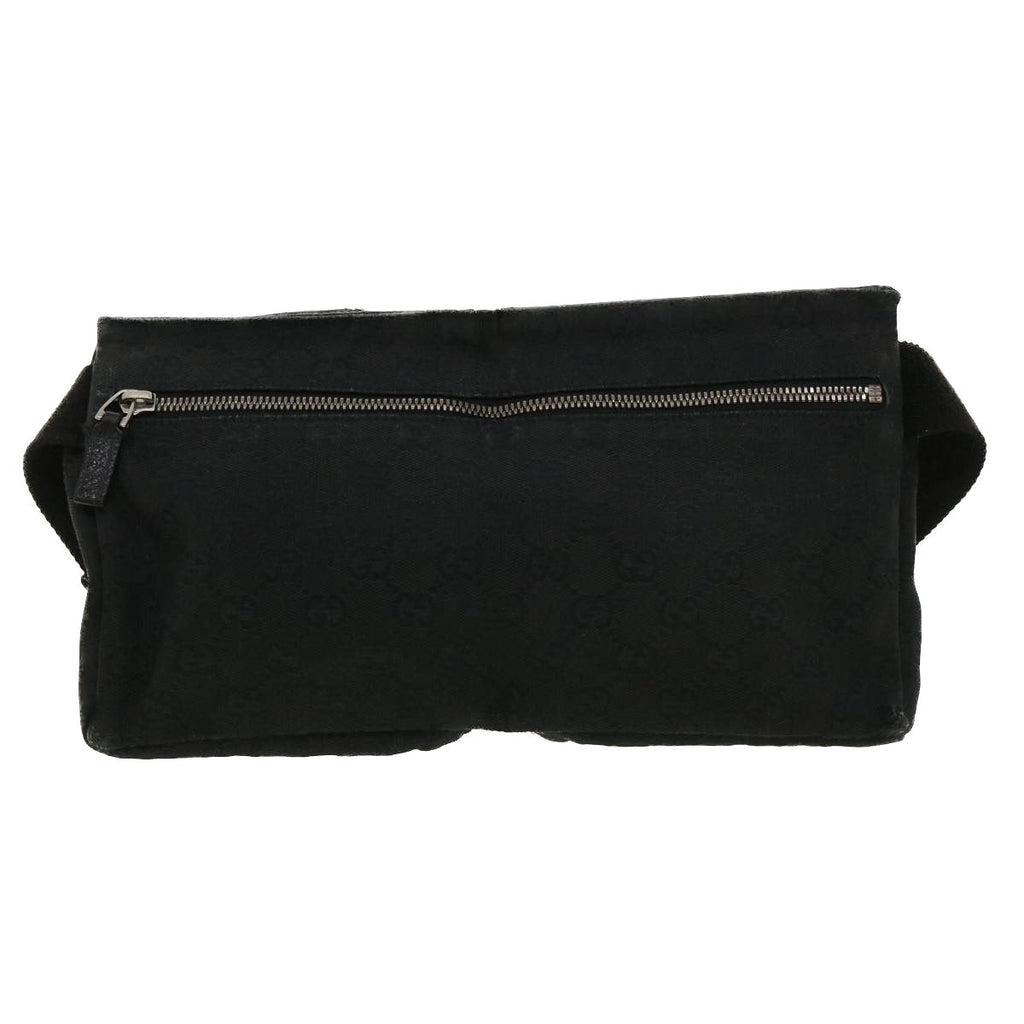 GUCCI GG Canvas Waist Bag Black 28566 36493