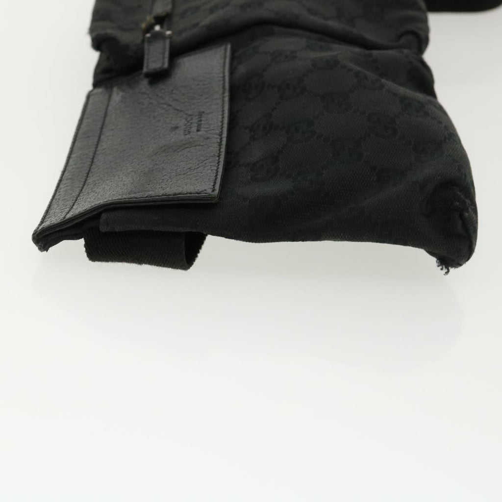 GUCCI GG Canvas Waist Bag Black 28566 36493