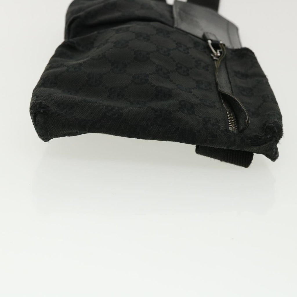 GUCCI GG Canvas Waist Bag Black 28566 36493
