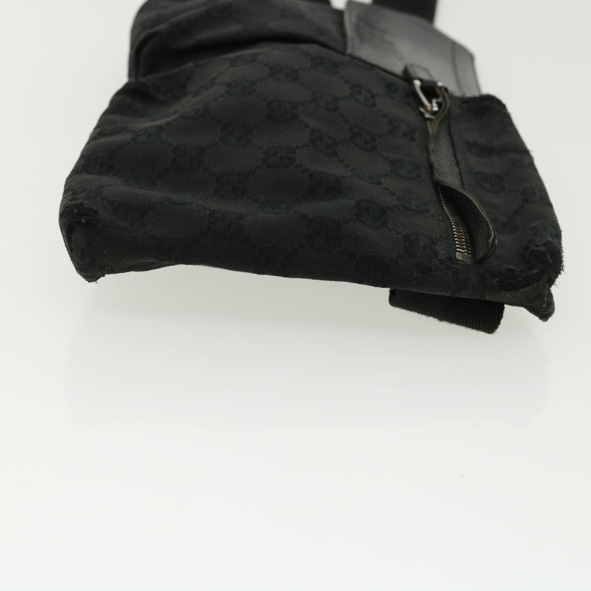 GUCCI GG Canvas Waist Bag Black 28566 36493