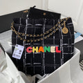 CHL 22 Handbag Gold Hardware Black For Women, Women’s Handbags, Shoulder Bags 18.3in/47cm AS3262 B08553 NJ058