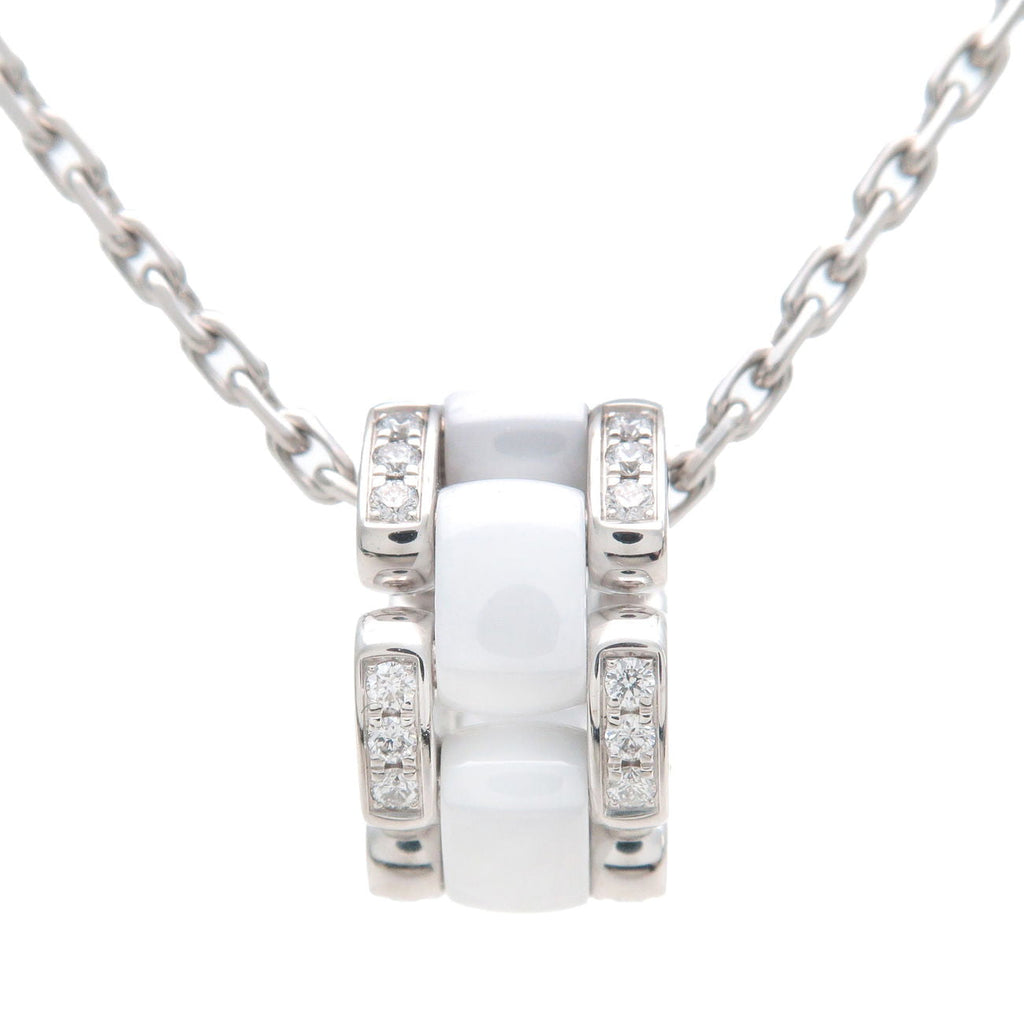 CHANEL Ultra Collection Diamond Necklace K18WG White Ceramic