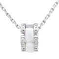 CHANEL Ultra Collection Diamond Necklace K18WG White Ceramic