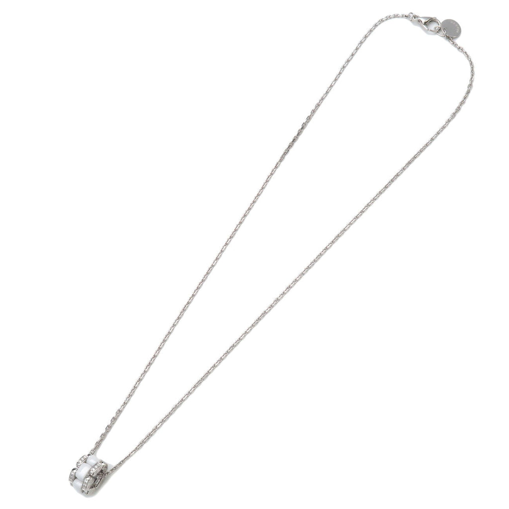 CHANEL Ultra Collection Diamond Necklace K18WG White Ceramic