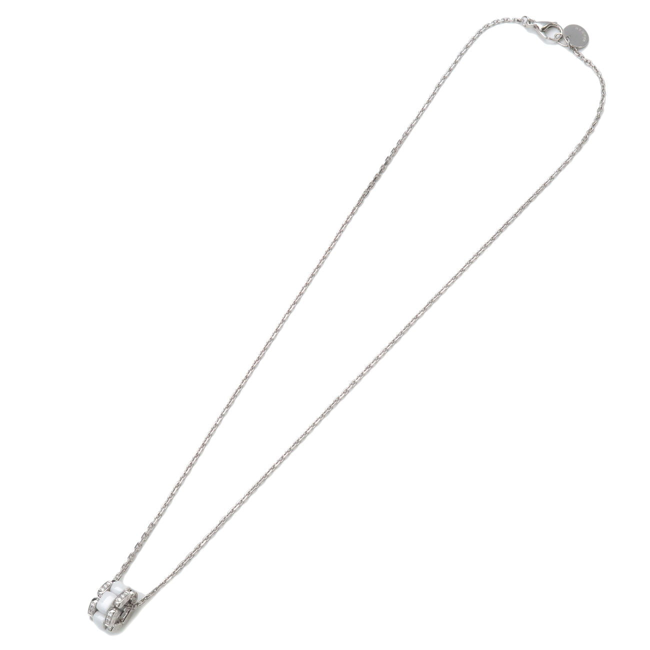 CHANEL Ultra Collection Diamond Necklace K18WG White Ceramic