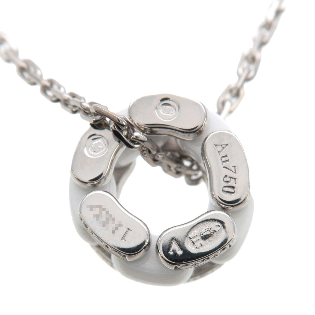 CHANEL Ultra Collection Diamond Necklace K18WG White Ceramic