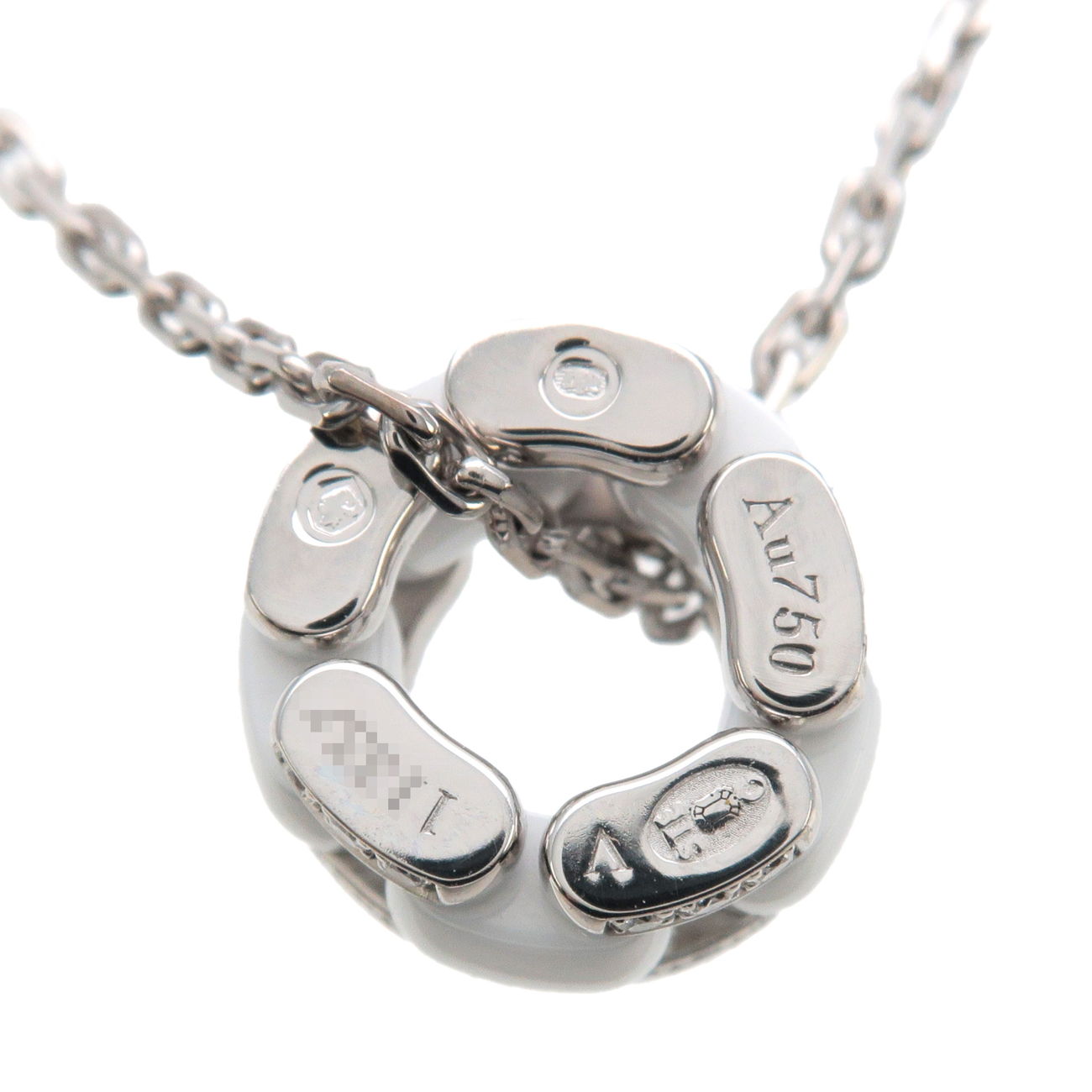CHANEL Ultra Collection Diamond Necklace K18WG White Ceramic