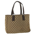 GUCCI GG Canvas Hand Bag Beige 113017 36542