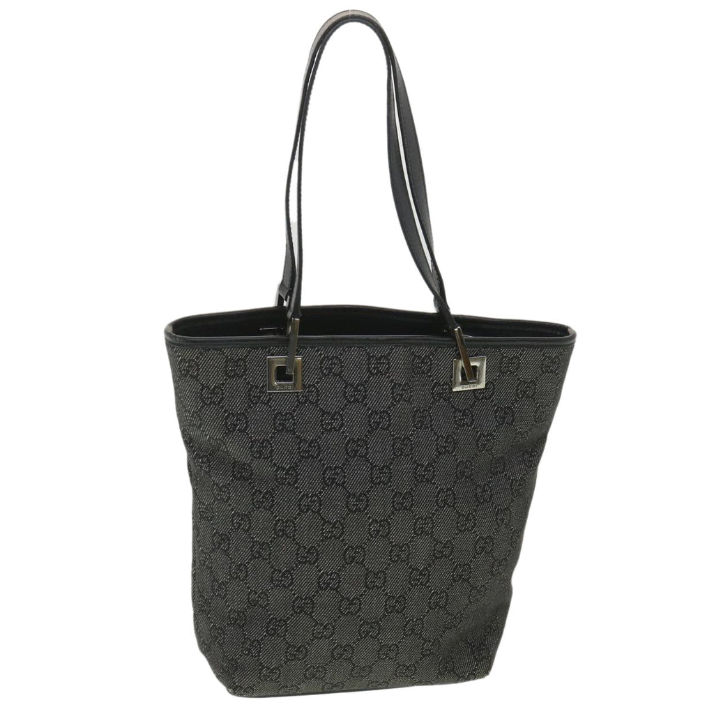 GUCCI GG Canvas Tote Bag Black 31244 36578