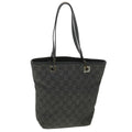 GUCCI GG Canvas Tote Bag Black 31244 36578