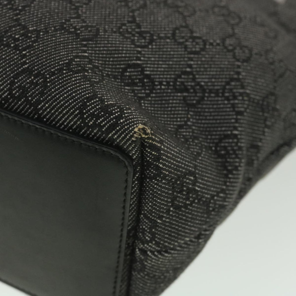 GUCCI GG Canvas Tote Bag Black 31244 36578