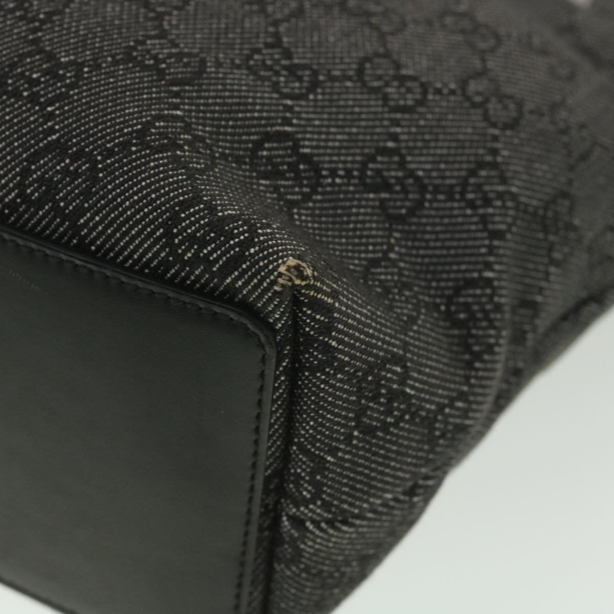 GUCCI GG Canvas Tote Bag Black 31244 36578