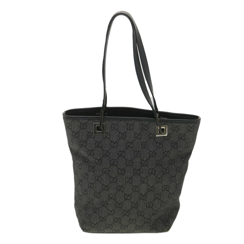GUCCI GG Canvas Tote Bag Black 31244 36578