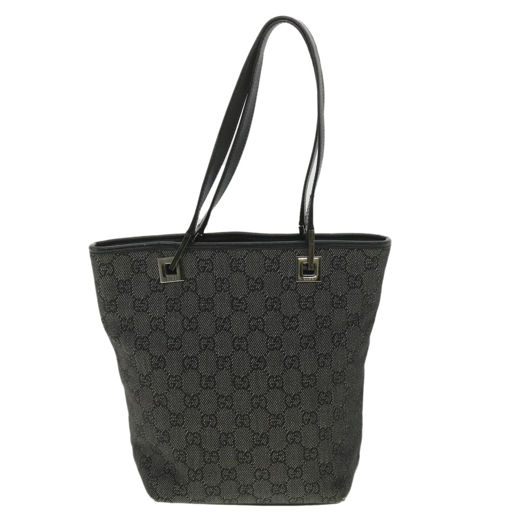 GUCCI GG Canvas Tote Bag Black 31244 36578