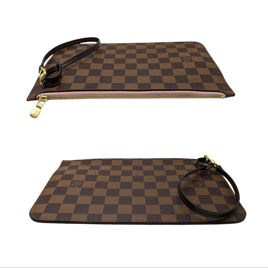 Louis Vuitton Damier Ebene Neverfull MM GM Pochette Wristlet