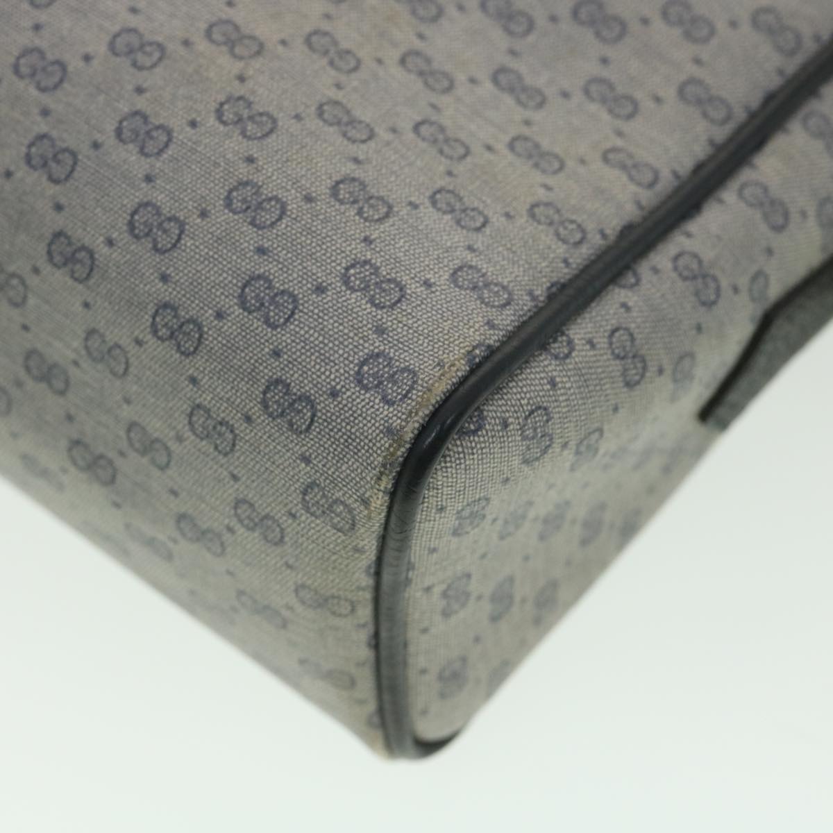 GUCCI Micro GG Canvas Shoulder Bag Navy Gray 001.56.0852 36585