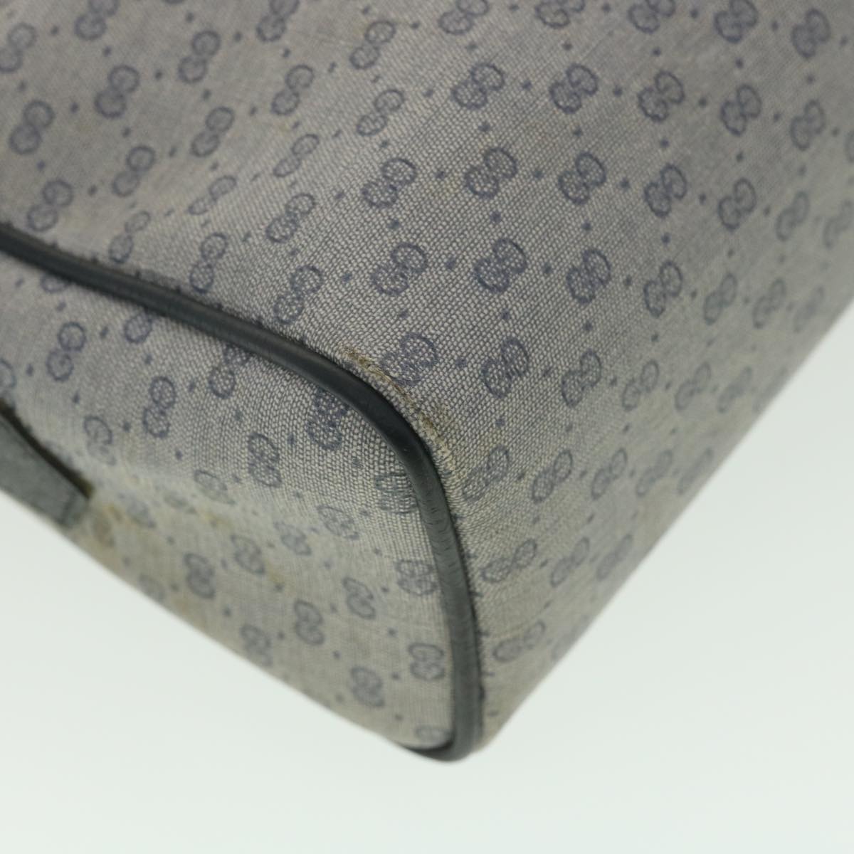 GUCCI Micro GG Canvas Shoulder Bag Navy Gray 001.56.0852 36585