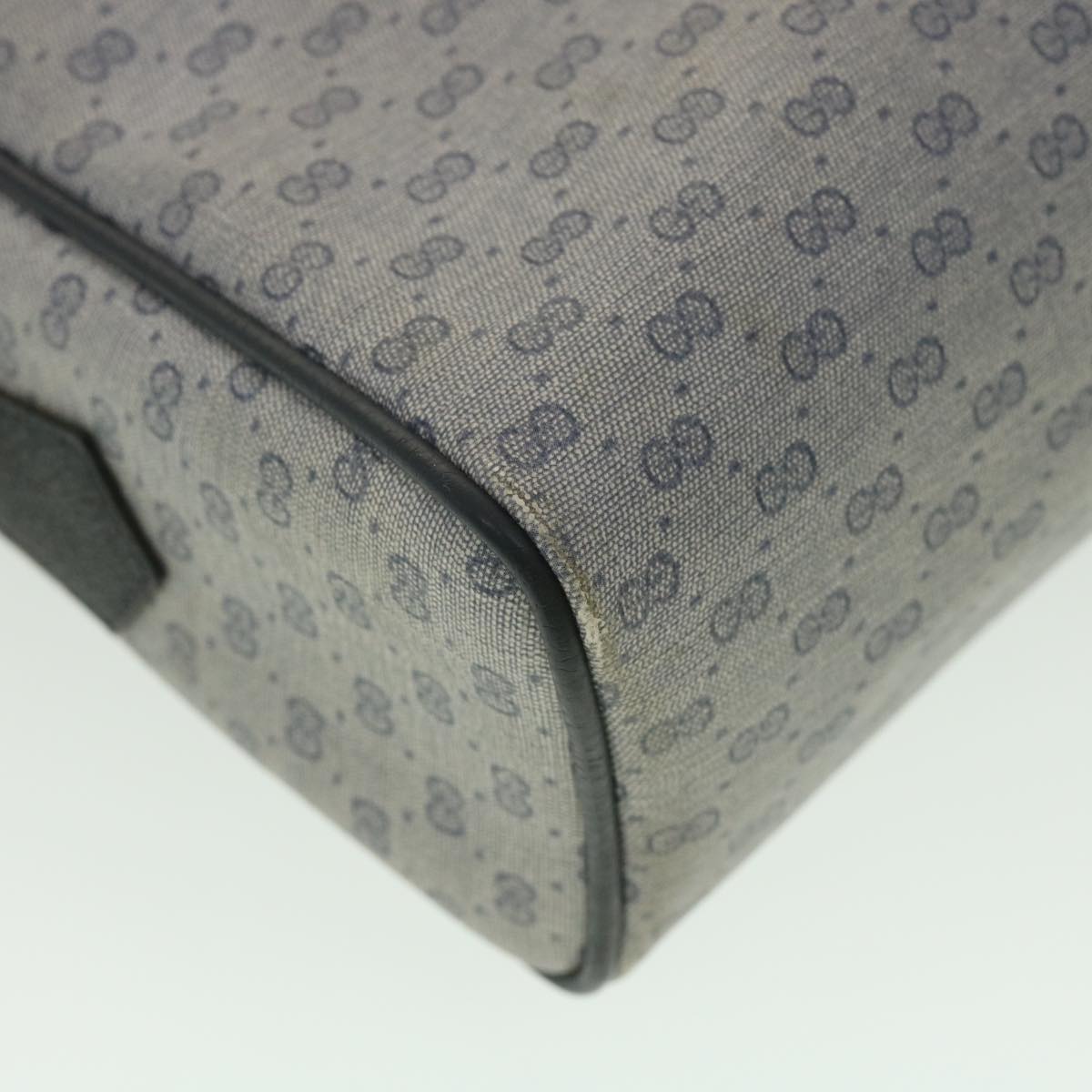 GUCCI Micro GG Canvas Shoulder Bag Navy Gray 001.56.0852 36585