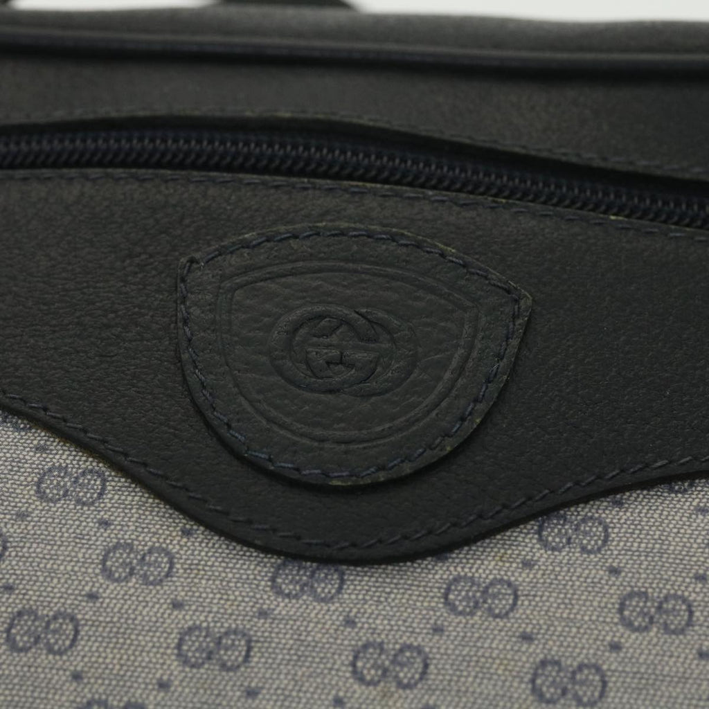 GUCCI Micro GG Canvas Shoulder Bag Navy Gray 001.56.0852 36585