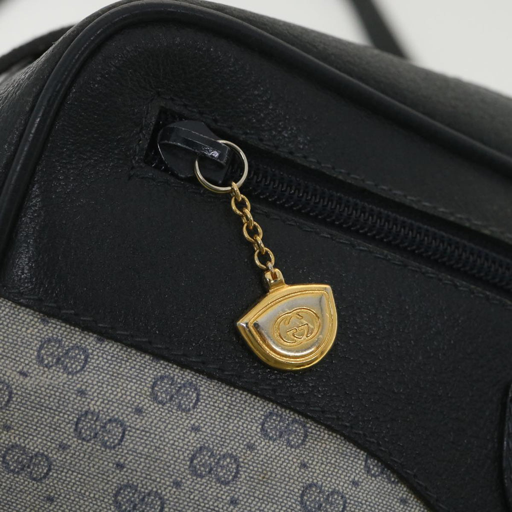 GUCCI Micro GG Canvas Shoulder Bag Navy Gray 001.56.0852 36585