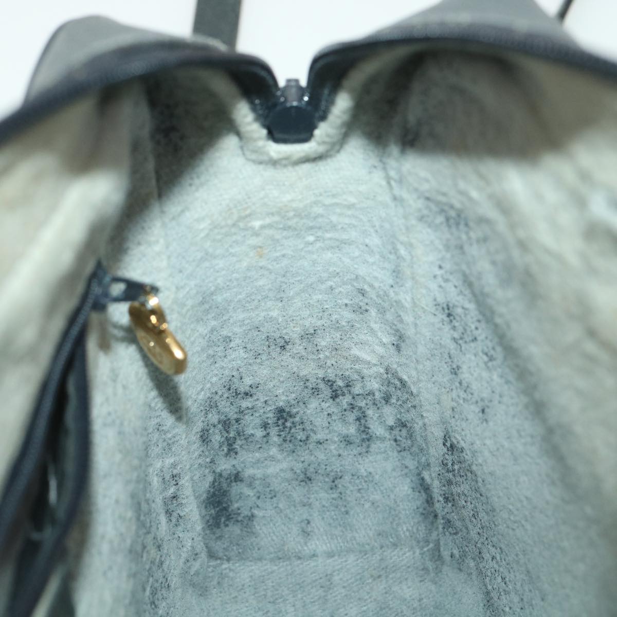 GUCCI Micro GG Canvas Shoulder Bag Navy Gray 001.56.0852 36585
