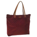 GUCCI GG Canvas Tote Bag Wine Red 295252 36590